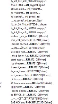 Screenshot of system code with errors related to RTL8721D.