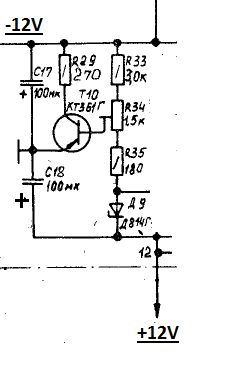 Oscyloskop C1-94: Napięcia zasilania -5,4V i +20V zamiast -12V i +12V