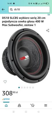 DS18 SLC8S - Subwoofer 8 w małej skrzynce 10-12l, 180-200RMS - Opinie i alternatywy za 300zł