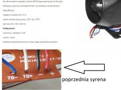 Tytan DS 300 - Syrena autoalarmu wyje na pozycji ON