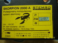 Skorpion 2000A Z1M długość impulsu centralnego zamka- pod passat b3