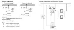 Wnętrze przekaźnika bistabilnego BIS-411 + schemat