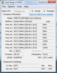 FX8350 - niestabilne vcore, niestabilność napięcia przy obróbce video i kodowaniu