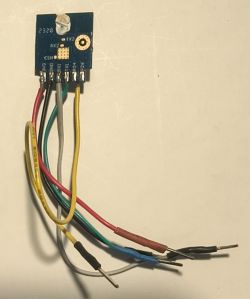 GY-521 module with MPU-6050 sensor and attached jumper wires