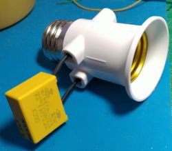 No Neutral Smart Wall Switches : Bulb Holder Adapter for deloying the capacitor