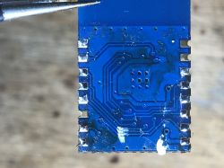 TYWE3S Module with Unusual Trace Layout View of the TYWE3S module with non-standard pinouts.