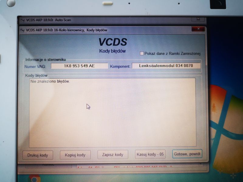 VW Touran 2.0 TDI - 2005 rok - Brak reakcji na przyciski w manetkach od komputer