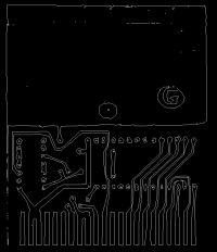 Obróbka zdjęcia PCB celem uzyskania idealnej BMP 2 kolorowej
