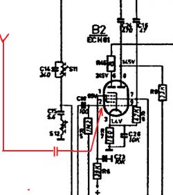 Radio Philips B5x74a - tylko szum, podejrzenie uszkodzonej lampy ECC85 Radio Philips B5x74a - tylko szum, podejrzenie uszkodzonej lampy ECC85