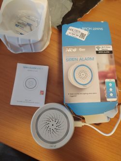NAS-AB02W6 Ver 2.0 Tuya Siren+Temp+Humidity Sensor: Control LEDs with OpenBK Firmware