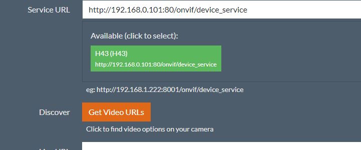 Zrzut ekranu pokazujący konfigurację w Agent DVR