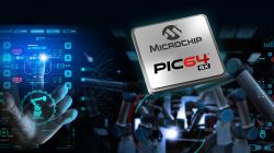 Układ Microchip PIC64GX z elementami interfejsu technologii AI.