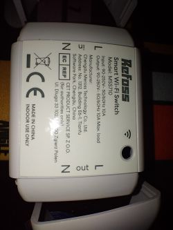 Refoss MSS710 Smart Wi-Fi Switch with technical information on the housing.