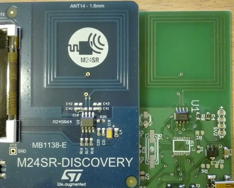 NFC na PCB z układem M24SR16 - antena nie działa jak w zestawie ST