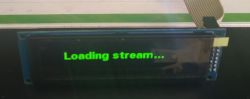 Display showing Loading stream...
