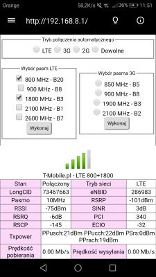 Jaką antenę do LTE 800 wybrać na odległość ok 8km(Huawei B525)?