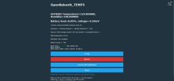 Screenshot of OpenBekenN_TEMP3 status page showing CHT8305 readings and Config/Restart buttons