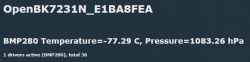 Screenshot of BMP280 driver test results.