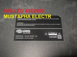 IRIS LED 43E2000 (SPI) Dump: Mark IRIS, Model LED 43E2000, Chassis 5800-A6M39T-1P00, RDL430FY Panel