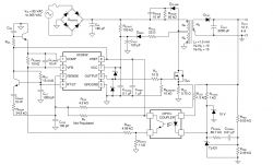 Schemat elektroniczny zasilacza z kostką UC3842
