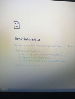 Serwer proxy działa nieprawidłowo albo adres jest błędny