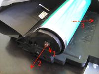 Samsung CLP-315W - - ślad poprzedniej strony na kolejnym wydruku