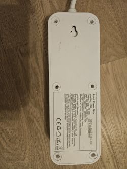 Back of WiFi Eightree Power Strip Back of the WiFi Eightree smart power strip with technical information.