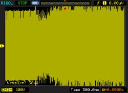 Oscilloscope – Unstable Signal Oscilloscope screenshot showing an unstable signal.
