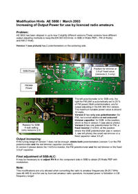 Albrecht AE5800 - jak zwiększyć moc w AM po modyfikacji?