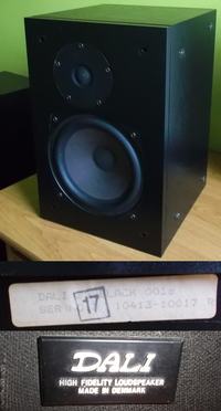 Jak rozpoznać model i wartość kolumn Dali ze zdjęcia?