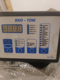 Sterownik pieca EKO-TOM TE-130 z wyświetlaczem i przyciskami programowania