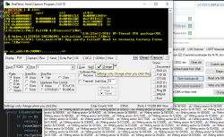 Screenshot of RealTerm program displaying BK7231T microcontroller boot messages and serial port settings.