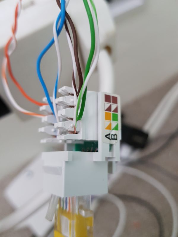 Jak podłączyć kabel Ethernet Cat 5 w standardzie B do 3 gniazdek?