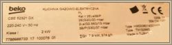 Beko CSE52321DX - kuchenka podłączenie przełącznika funkcji