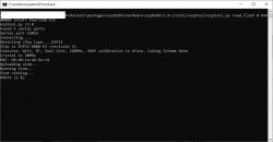 Screenshot of CMD program during the flashing of Sonoff POWR316D.