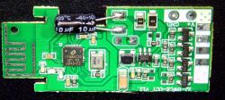 Close-up of a PCB with various electronic components.