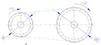 Belt transmission - calculations of pulleys diameters and rotational speeds Belt transmission - calculations of pulleys diameters and rotational speeds
