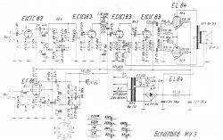 Schemat elektryczny wzmacniacza lampowego MV3