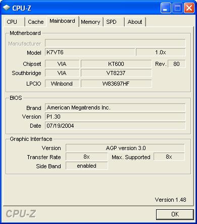 Modyfikacja komputera z płytą ASRock K7VT6 i Sempron 2300+