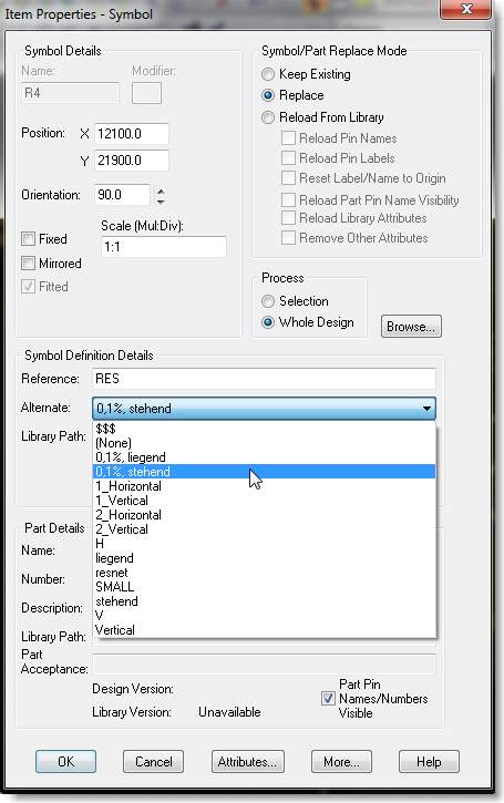 Cadstar design editor- symbole schematowe