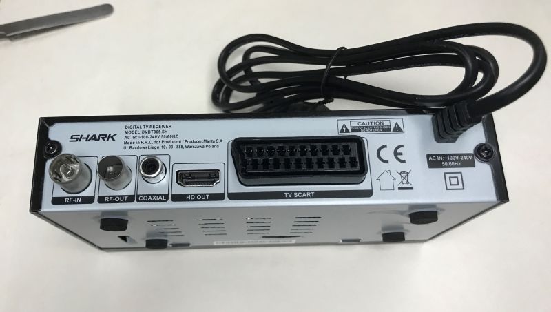 Interior and flash analysis of the DVBT-T2/HEVC decoder DVBT005-SH Shark