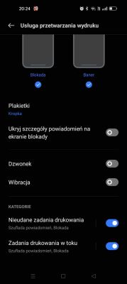 Przetwarzanie wydruku jak włączyć powiadomienia na telefonie