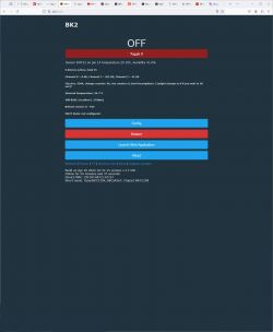 Web interface of the BK7231 controller with DHT22 sensor information