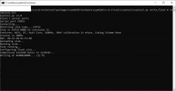 Firmware Uploading Process on ESP32 Console with firmware loading process on ESP32.