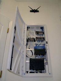 Flush-Mounted Multimedia Box: Housing Router, TV Multiswitch, HDD Recorder & Patch Panel
