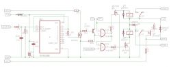 Schemat przełącznika 3-pozycyjnego z pamięcią dla diod LED z jednym przyciskiem typu switch.