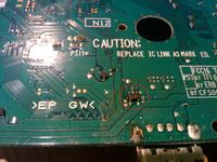 PS2 SLIM 9004 - Czerwona dioda, brak reakcji po wciśnięciu Reset, spuchnięty element