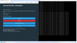 Screenshot of OpenRTL87X0C interface and Putty terminal window.