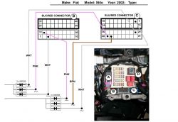 Fiat Stilo 3D - Elektryk podpiął centralkę zamka centralnego lecz świecą tylko t