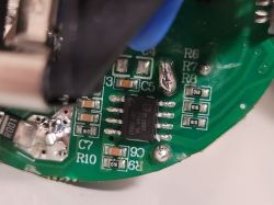 Close-up of a circuit board featuring a BL0937 integrated circuit and various electronic components.